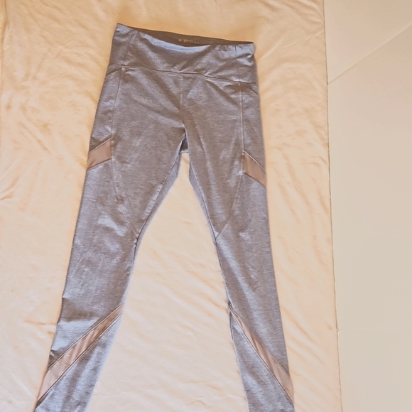 Forever 21 workout leggings atletic light blue mesh panel boho gym essentials - Picture 15 of 16